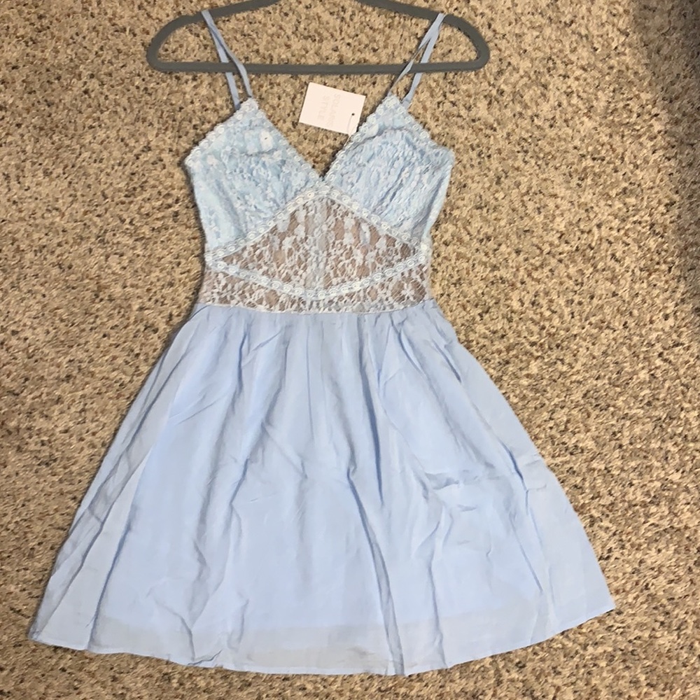 Last 1 💕💕 STYLE Light Blue Dress - Picture 3 of 4